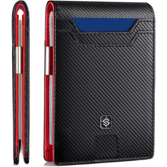 Wallet for Men, Slim Minimalist Mens Wallet Front Pocket Wallet with Money Clip
